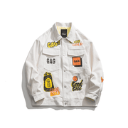 Men's graffiti print work jacket, view 6 - MRSLM