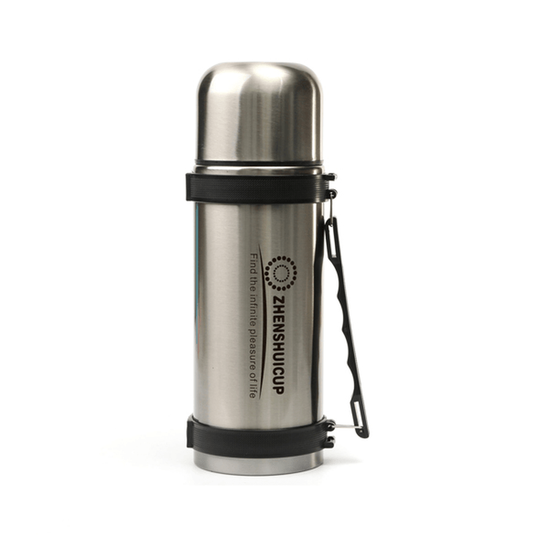 1.2L Large Outdoor Stainless Steel Travel Mug Thermos Vacuum Flask Bottle with Cup Bottles - MRSLM