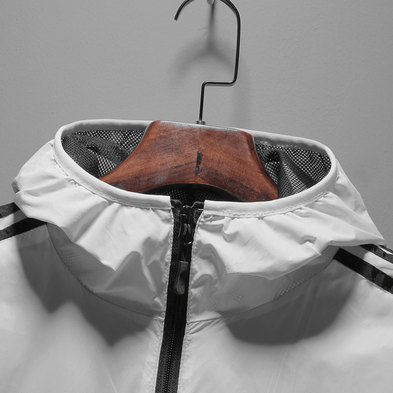 sports hooded windbreaker jacket, view 6 - MRSLM