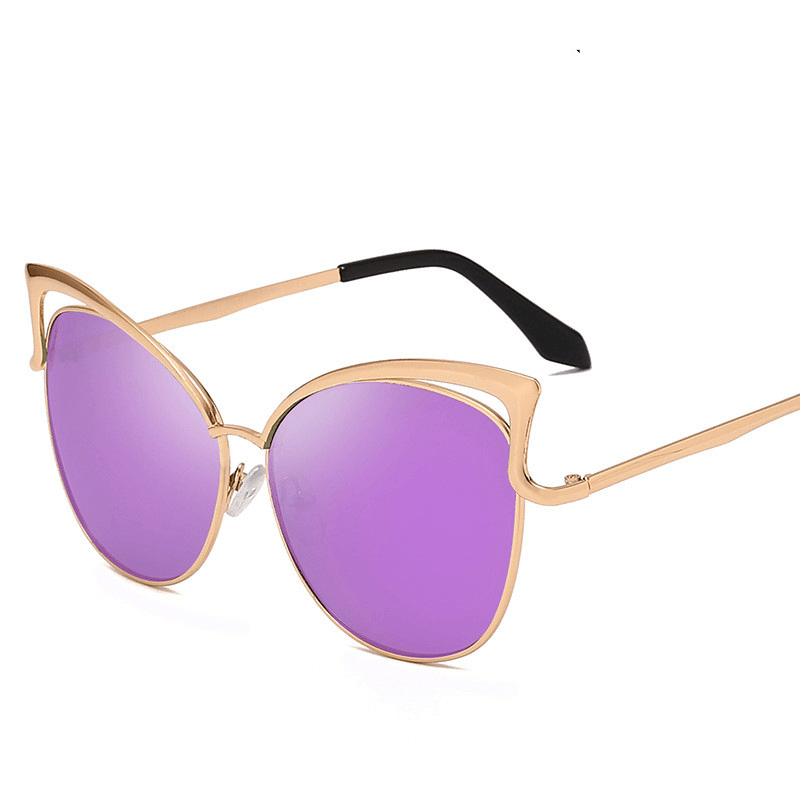 Women's colorful lens metal sunglasses, view 14 - MRSLM