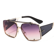 retro metal big frame sunglasses, view 3 - MRSLM