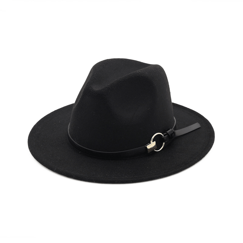 Wool felt jazz hat with belt, view 9 - MRSLM
