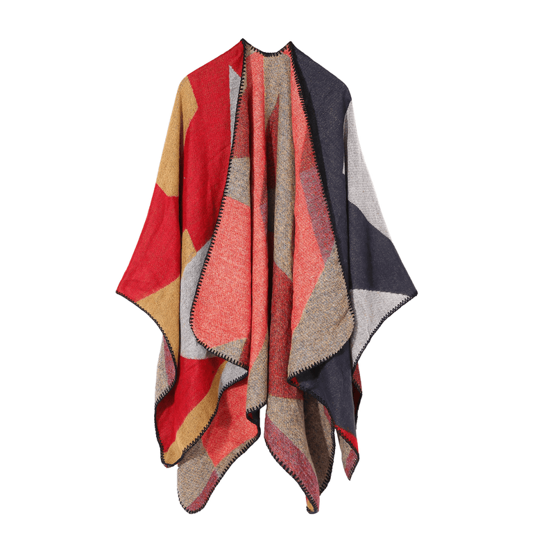 color matching imitation cashmere big scarf shawl, view 5 - MRSLM
