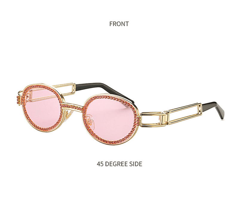 diamond-studded steampunk sunglasses, view 8 - MRSLM