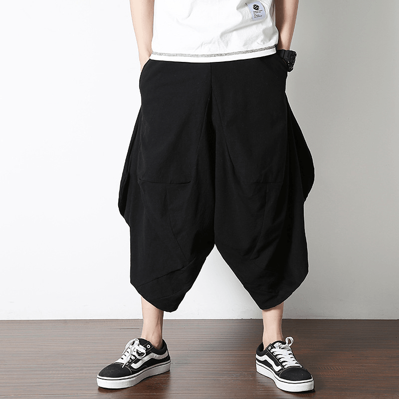 Flying Squirrel Pants Loose Cropped Crotch Pants - MRSLM