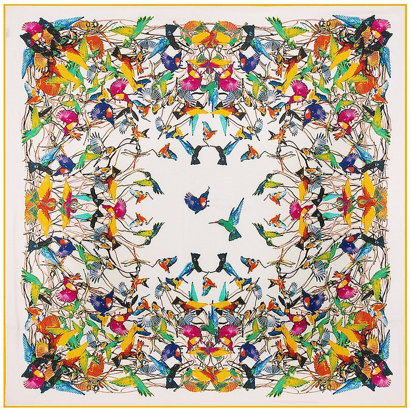 large square faux silk scarf, view 6 - MRSLM