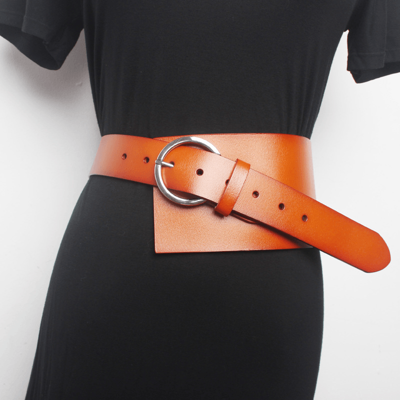 women's wide leather waistband, view 2 - MRSLM