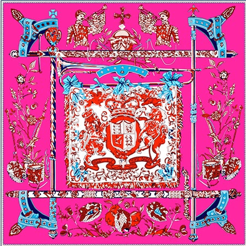faux silk twill square scarf, view 3 - MRSLM