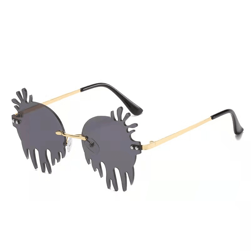 round gold frame colored lens sunglasses - MRSLM