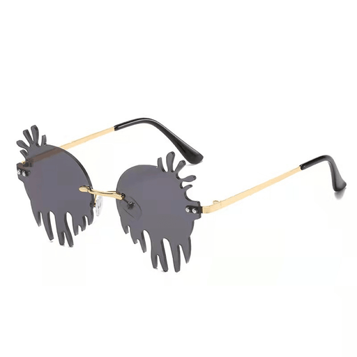 round gold frame colored lens sunglasses - MRSLM