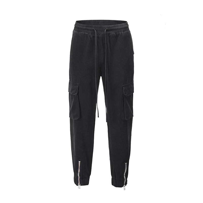 Casual Men's Zipper Buckle Cargo Trousers