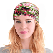 bohemian print wide elastic headband, view 6 - MRSLM