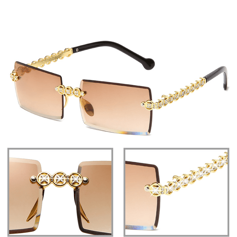 diamond cut edge women's sunglasses, view 2 - MRSLM
