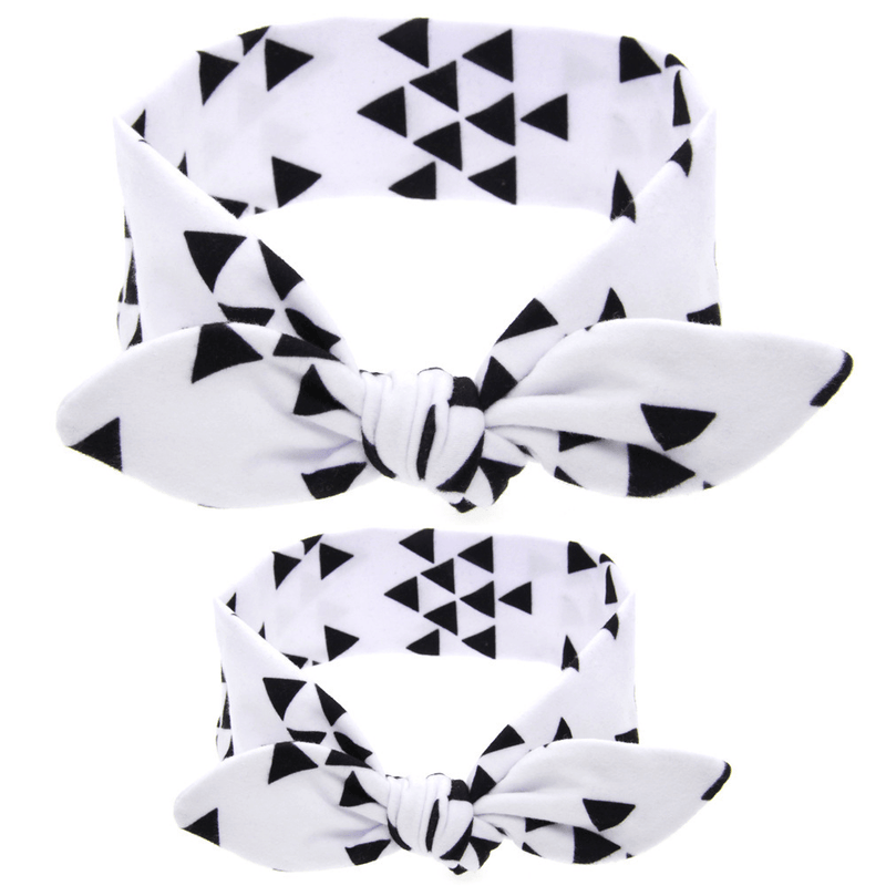 printed rabbit ear parent-child headband, view 2 - MRSLM