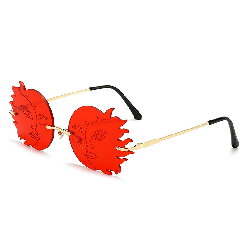 Funny polygonal moon sunglasses for women, view 5 - MRSLM