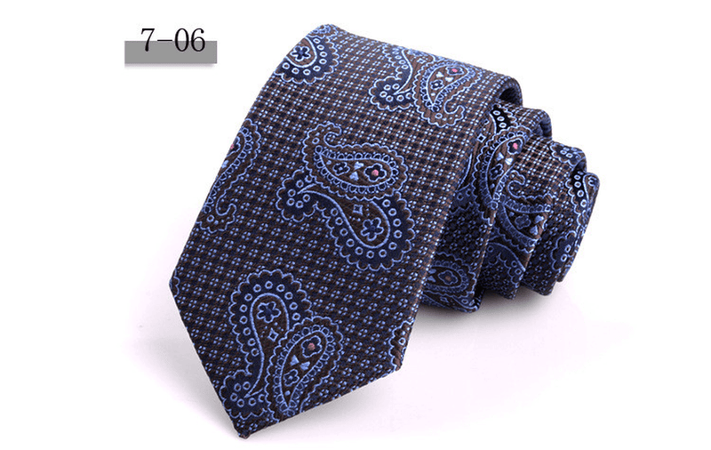 men's striped jacquard necktie, view 9 - MRSLM