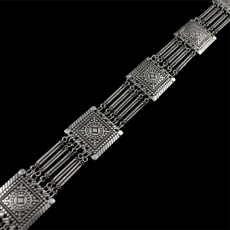 Vintage rectangular alloy waist chain, view 3 - MRSLM