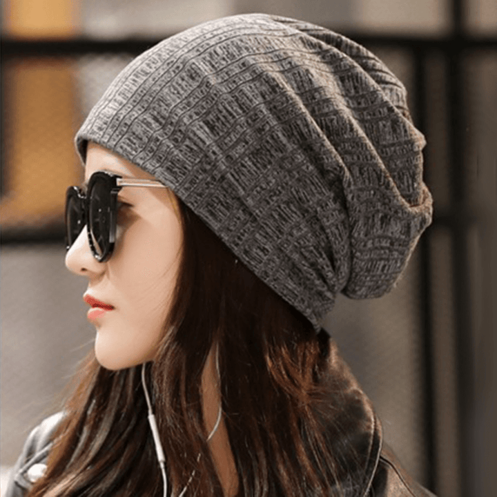 Mens Womens Winter Slouchy Beanie Caps Brimless Bonnet - MRSLM