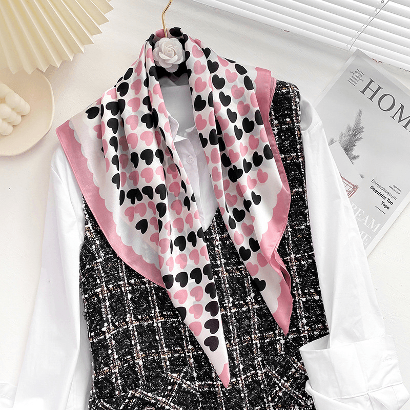 women's printed square scarf, view 9 - MRSLM