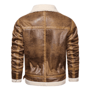Men's lapel faux fur jacket, view 5 - MRSLM
