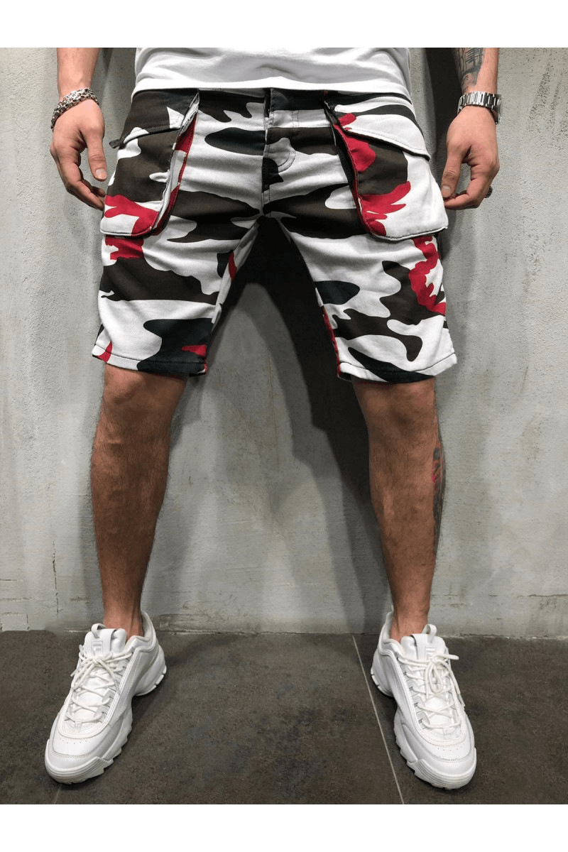 men's camouflage multi-pocket shorts, view 4 - MRSLM
