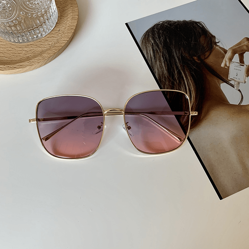 Large square metal frame sunglasses - MRSLM