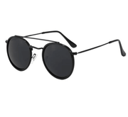 fashion retro round stainless steel sunglasses, view 8 - MRSLM