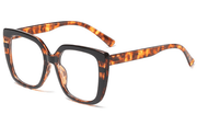 large frame spring hinge flat lens glasses, view 4 - MRSLM
