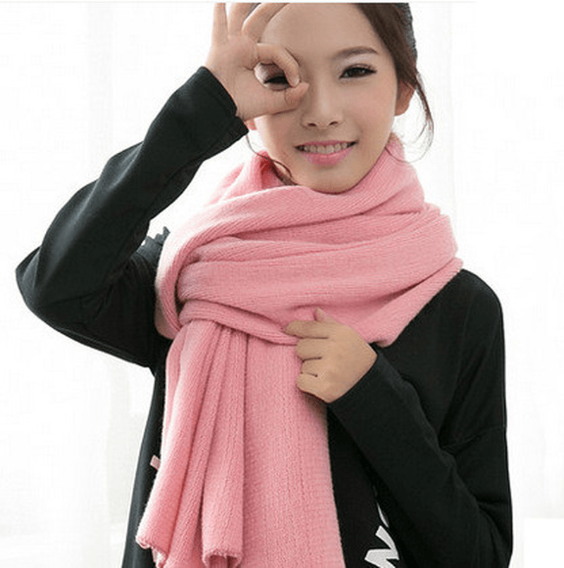 long solid color scarf, view 6 - MRSLM