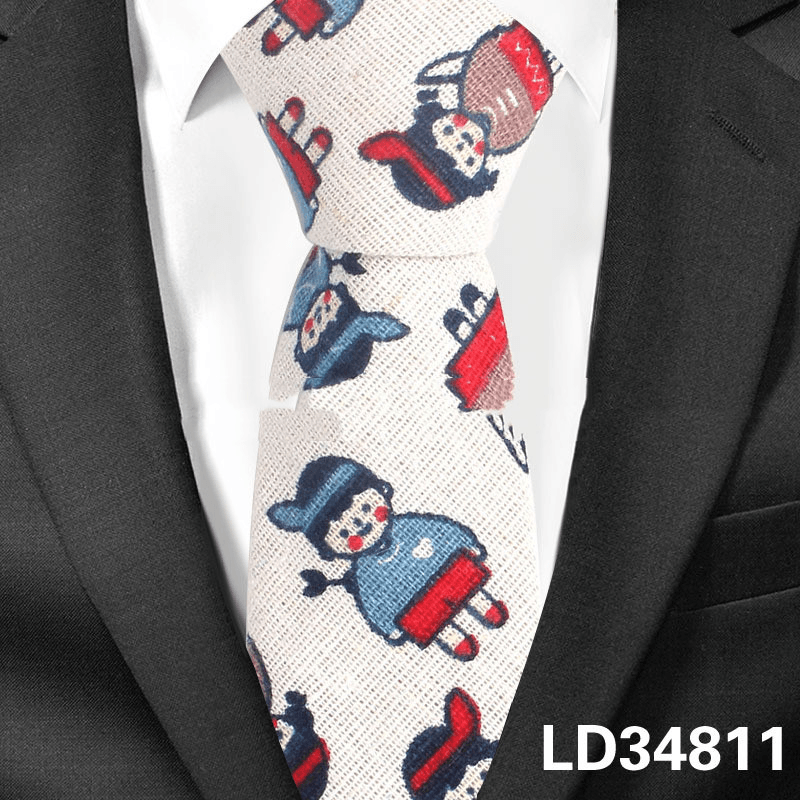 cartoon animal print tie, view 10 - MRSLM