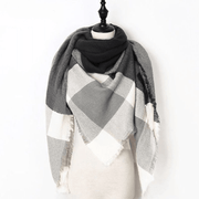 imitation cashmere double-sided plaid shawl, view 5 - MRSLM