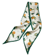 fruit print imitation silk scarf, view 3 - MRSLM