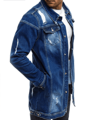 men's ripped denim jacket, view 7 - MRSLM