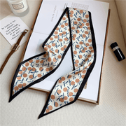 fruit print imitation silk scarf, view 6 - MRSLM