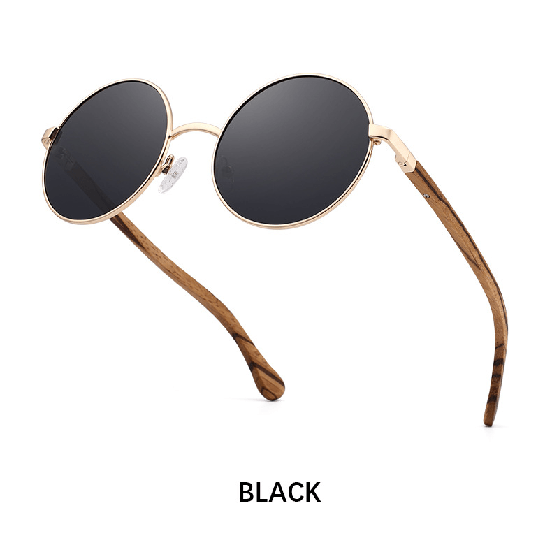Metal retro polarized sunglasses, view 4 - MRSLM