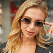 retro small round metal sunglasses, view 10 - MRSLM