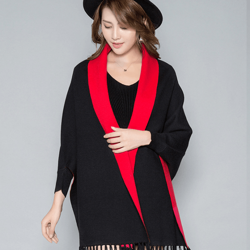 women's dual-purpose fringe shawl scarf - MRSLM
