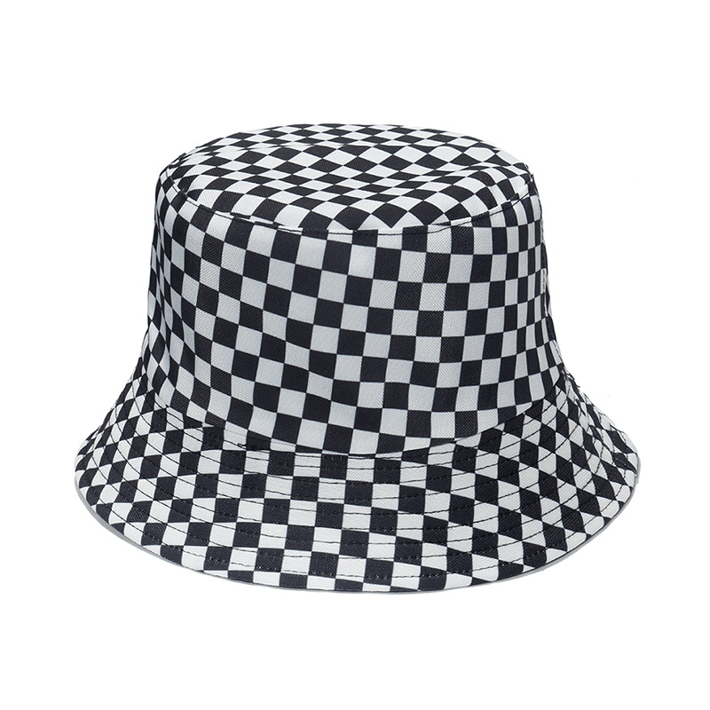 Checkerboard plaid bucket hat, view 2 - MRSLM