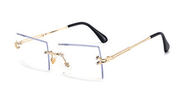 Trendy Frameless Female Fashion Street Shooting with Anti-Uv Sunglasses - MRSLM