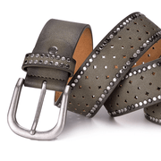 Women's casual PU belt with oval buckle, view 2 - MRSLM