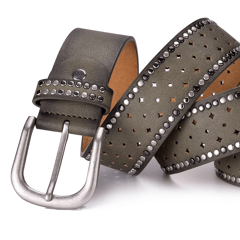 Women's casual PU belt with oval buckle, view 2 - MRSLM