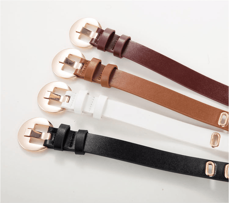 women's punk style decorative pin buckle belt, view 2 - MRSLM