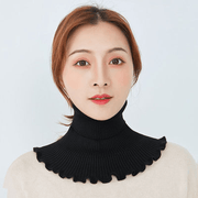 women's wool knit triangle bib neck warmer, view 6 - MRSLM