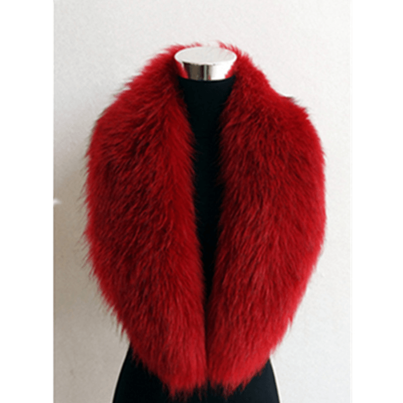ladies thick faux fur scarf, view 2 - MRSLM