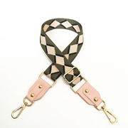 adjustable jacquard bag strap with leather, view 25 - MRSLM