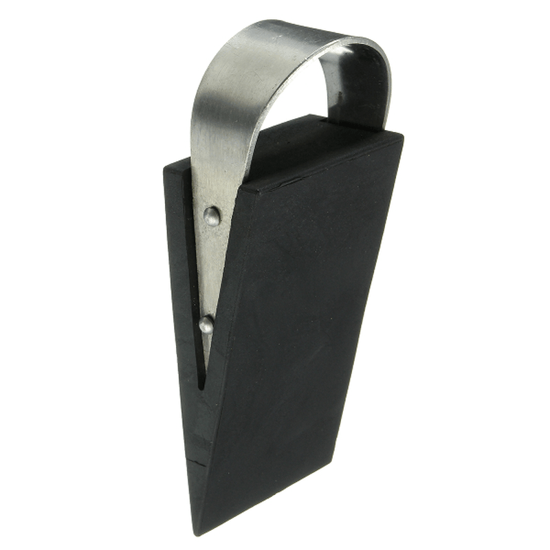 Rubber & Stainless Steel Door Stop Wedge Safety Protector Stopper Block - MRSLM