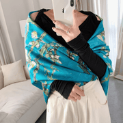 women's large faux silk scarf, view 11 - MRSLM