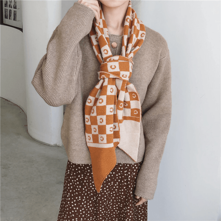 Fashionable Ladies All-Match Student Letter Warm Scarf - MRSLM