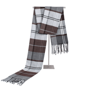 men's extra long grid scarf, view 9 - MRSLM