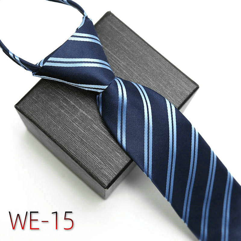 Men's striped polyester silk tie, view 15 - MRSLM
